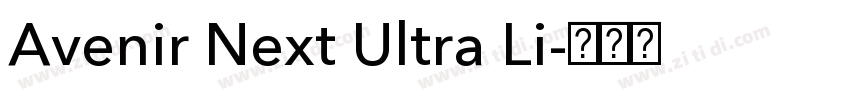 Avenir Next Ultra Li字体转换
